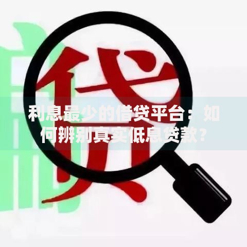 利息最少的借贷平台：如何辨别真实低息贷款？
