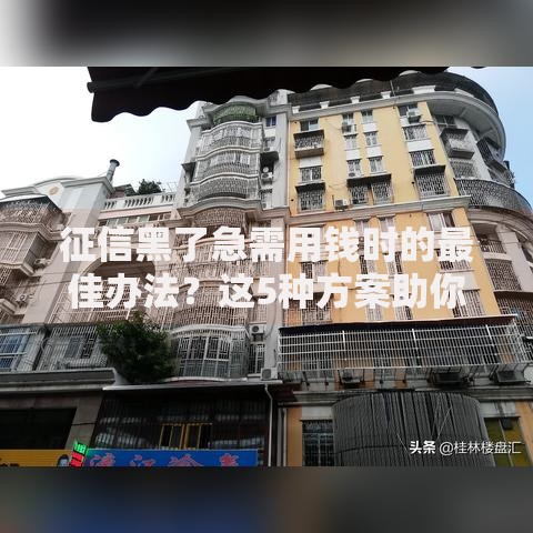 征信黑了急需用钱时的最佳办法？这5种方案助你快速解决资金难题