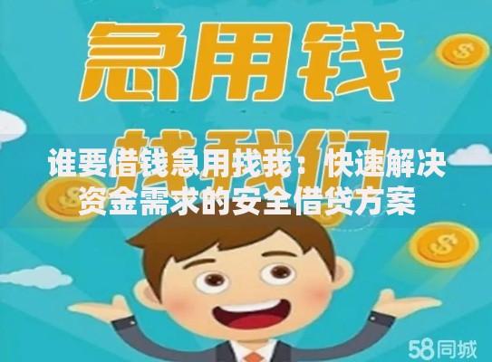 谁要借钱急用找我：快速解决资金需求的安全借贷方案