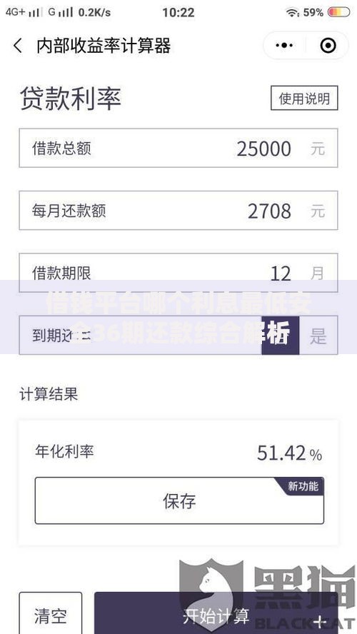 借钱平台哪个利息最低安全36期还款综合解析