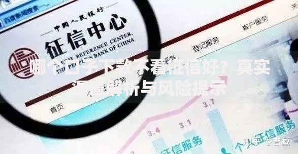 哪个口子下款不看征信好？真实渠道解析与风险提示