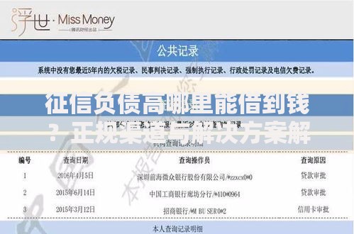 征信负债高哪里能借到钱？正规渠道与解决方案解析