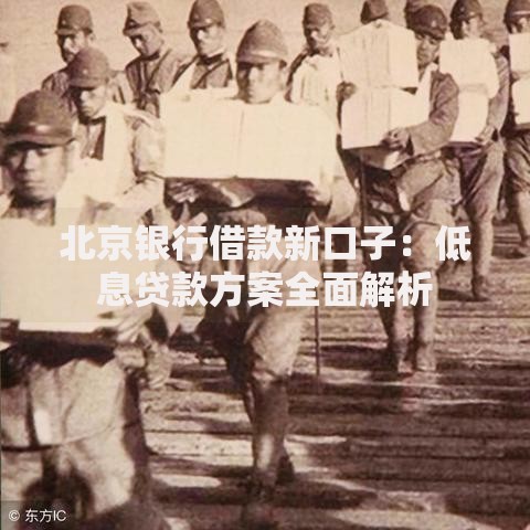 北京银行借款新口子：低息贷款方案全面解析