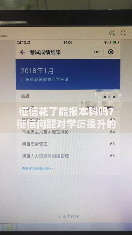 征信花了能报本科吗？征信问题对学历提升的影响解析