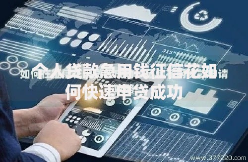 个人贷款急用钱征信花如何快速申贷成功 个人贷款急用钱征信花如何快速申贷成功