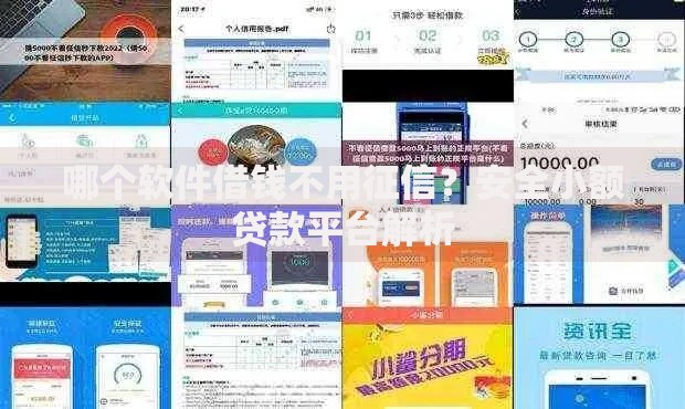 哪个软件借钱不用征信？安全小额贷款平台解析