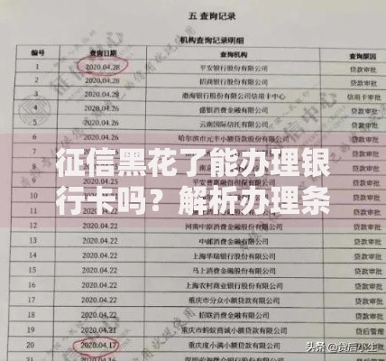 征信黑花了能办理银行卡吗？解析办理条件与应对策略