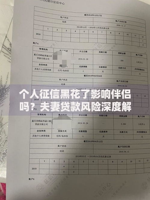 个人征信黑花了影响伴侣吗？夫妻贷款风险深度解析