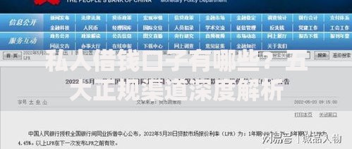 私人借钱口子有哪些？五大正规渠道深度解析