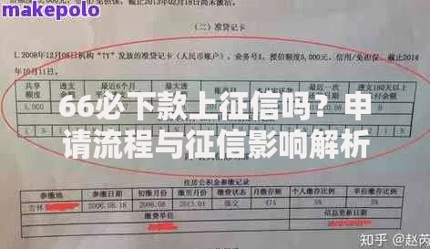 66必下款上征信吗？申请流程与征信影响解析