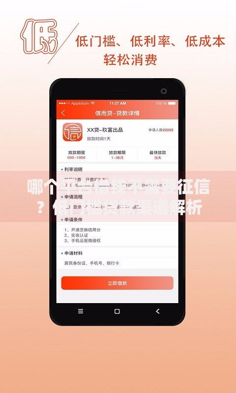 哪个平台借钱不需要征信？低门槛贷款渠道解析