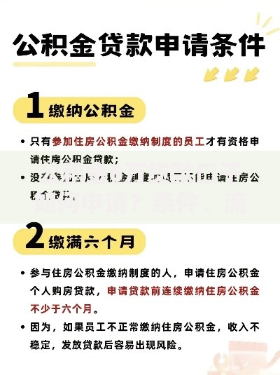 公积金6万贷款口子如何申请？条件、流程、渠道全解析