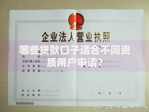 哪些贷款口子适合不同资质用户申请? 哪些贷款口子适合不同资质用户申请?