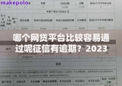 哪个网贷平台比较容易通过呢征信有逾期？2023最新实测解析