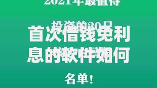 首次借钱免利息的软件如何规避风险？