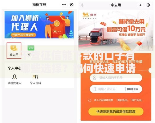 不查征信能下款的口子有哪些选择？如何快速申请？