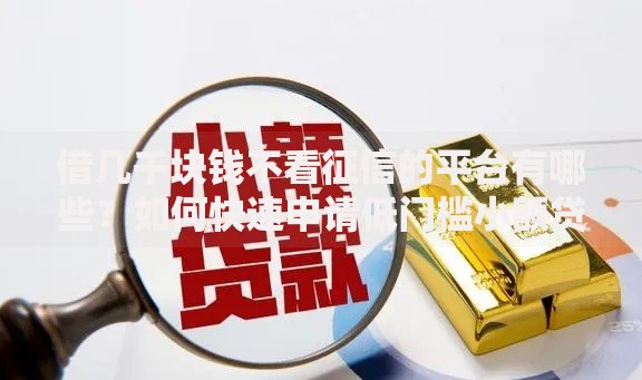 借几千块钱不看征信的平台有哪些？如何快速申请低门槛小额贷款