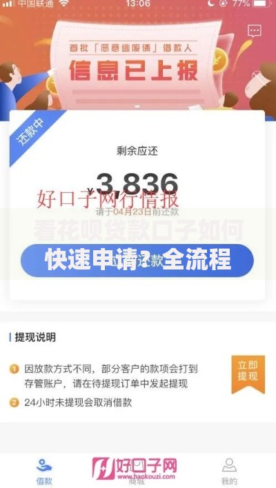 看花呗贷款口子如何快速申请？全流程解析