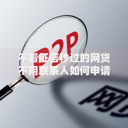 不看征信秒过的网贷不用联系人如何申请？全面解析流程与风险