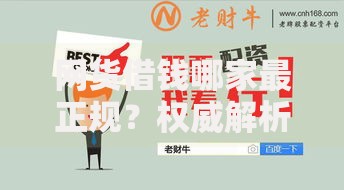 网货借钱哪家最正规？权威解析与安全平台推荐