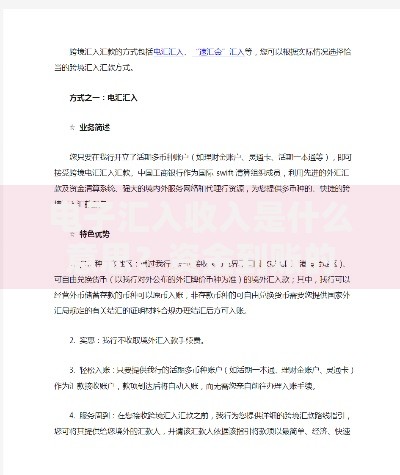 电子汇入收入是什么意思？资金到账的懒人说明书