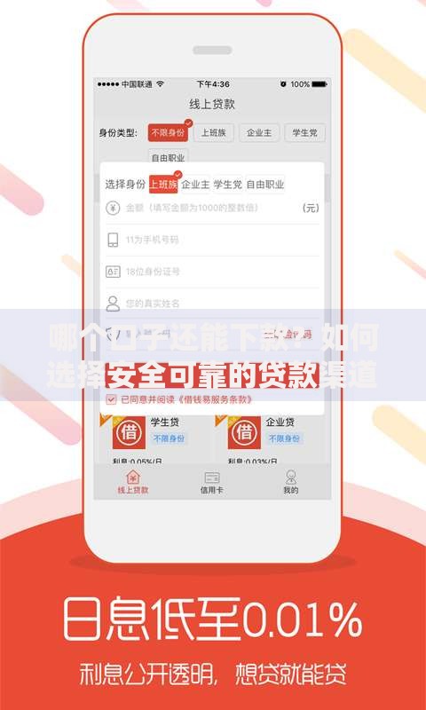 哪个口子还能下款？如何选择安全可靠的贷款渠道