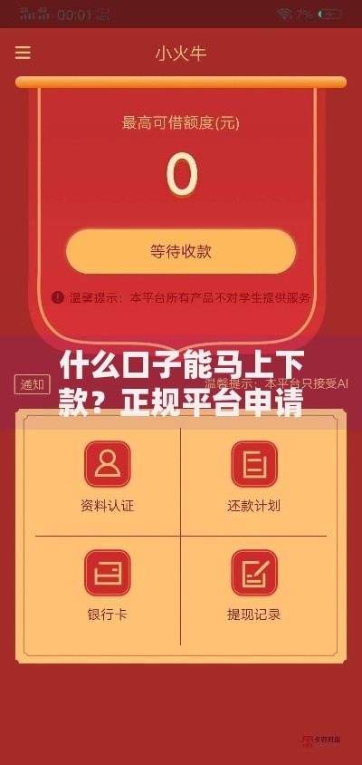 什么口子能马上下款？正规平台申请条件与操作指南