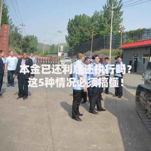 本金已还利息还执行吗？这5种情况必须搞懂！