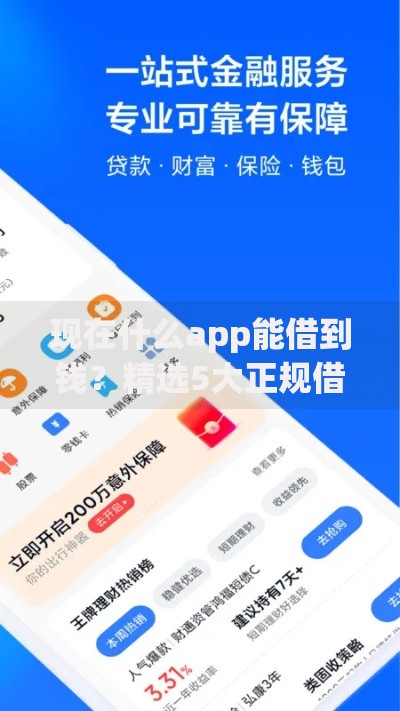 现在什么app能借到钱？精选5大正规借款平台解析