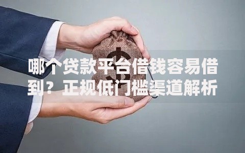 哪个贷款平台借钱容易借到？正规低门槛渠道解析