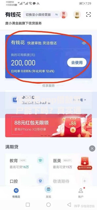 任意花app借款黑户能下吗？真实通过率深度解析