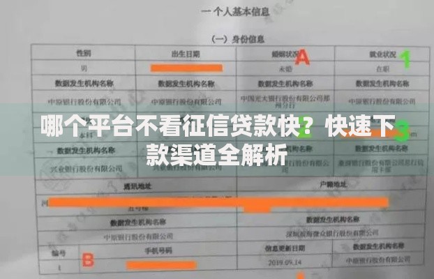 哪个平台不看征信贷款快？快速下款渠道全解析