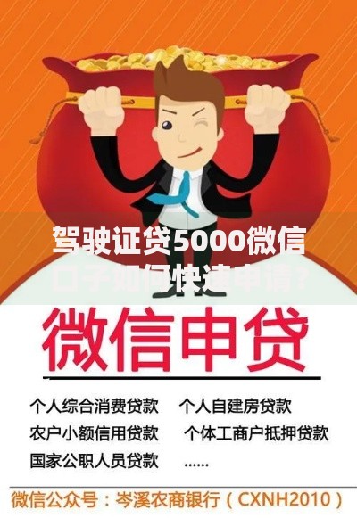 驾驶证贷5000微信口子如何快速申请？