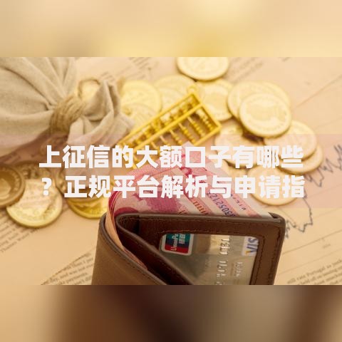 上征信的大额口子有哪些？正规平台解析与申请指南