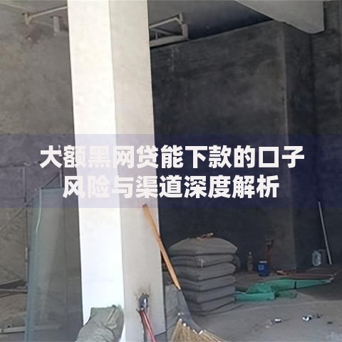 大额黑网贷能下款的口子风险与渠道深度解析