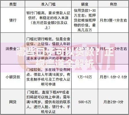 哪些口子可以贷款？正规渠道全解析