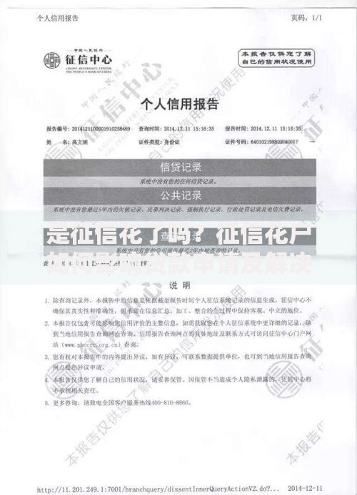 是征信花了吗？征信花户如何影响贷款申请及解决办法
