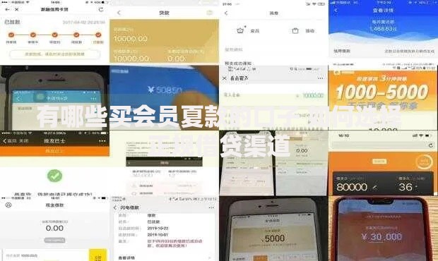 有哪些买会员夏款的口子 如何选择正规借贷渠道