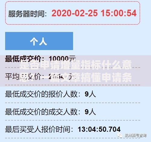 是否申请增量指标什么意思？一篇文章搞懂申请条件与利弊分析