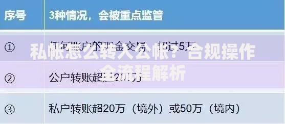 私帐怎么转入公帐？合规操作全流程解析