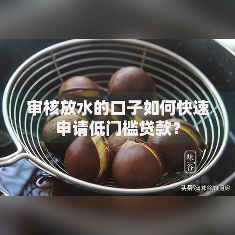 审核放水的口子如何快速申请低门槛贷款？