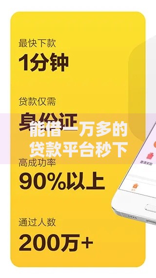 能借一万多的贷款平台秒下款：审核快、低门槛解析