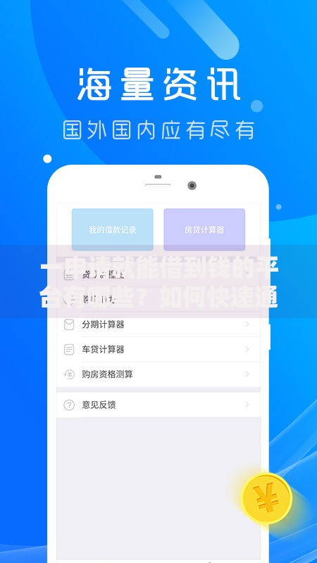 一申请就能借到钱的平台有哪些？如何快速通过审核？