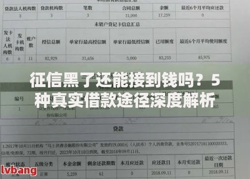 征信黑了还能接到钱吗？5种真实借款途径深度解析