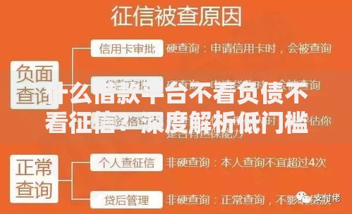 什么借款平台不看负债不看征信？深度解析低门槛贷款渠道