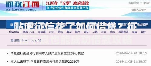 贴吧征信花了如何借贷？征信不良也能成功借款攻略