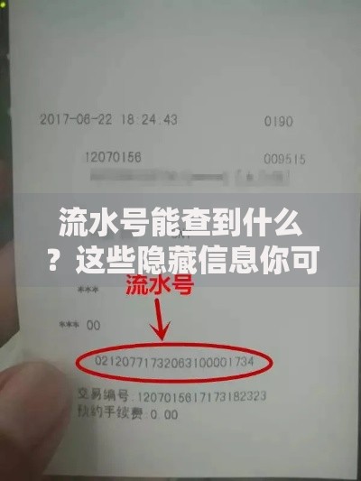 流水号能查到什么？这些隐藏信息你可能不知道