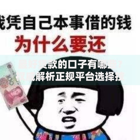 最好贷款的口子有哪些？权威解析正规平台选择技巧