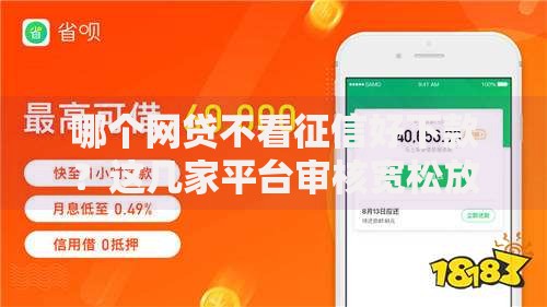 哪个网贷不看征信好下款？这几家平台审核宽松放款快