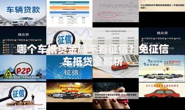 哪个车抵贷金融不看征信？免征信车抵贷全解析